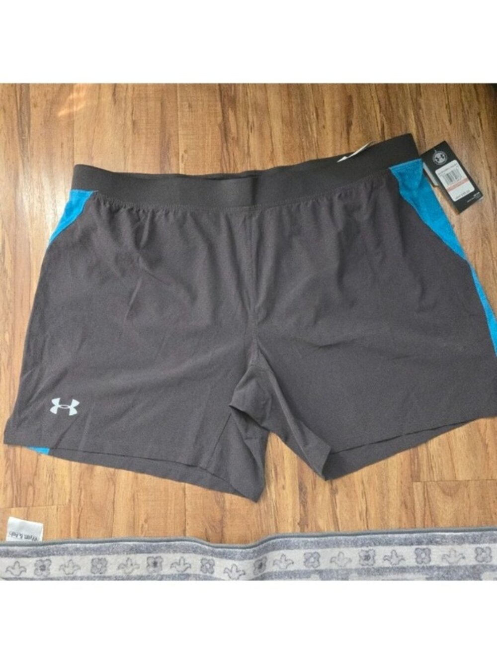 Under Armour Heatgear Athletic Shorts Men 3XL Grey Blue NWT 072026
